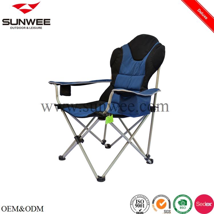 Luxury oversized padded camping lounge chair