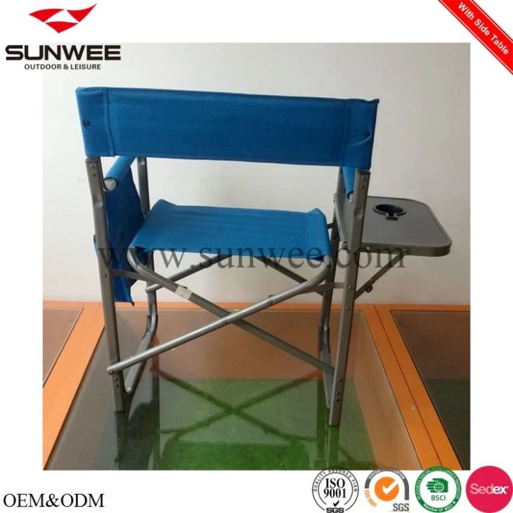 Folding Director Chair with Side Table