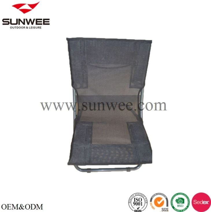 Low seat folding camping lounger