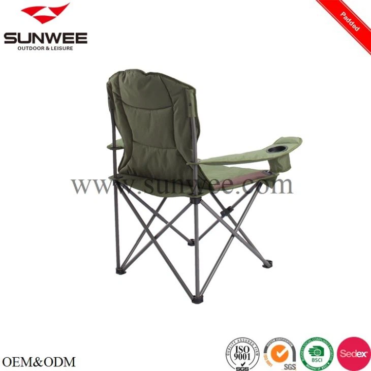 Padded folding camping chair